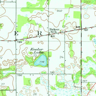 United States Geological Survey Hartford, MI (1927, 62500-Scale) digital map