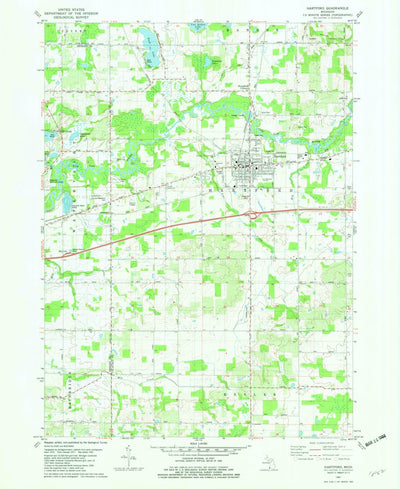 United States Geological Survey Hartford, MI (1981, 24000-Scale) digital map