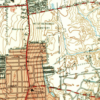 United States Geological Survey Hartford North, CT (1952, 31680-Scale) digital map