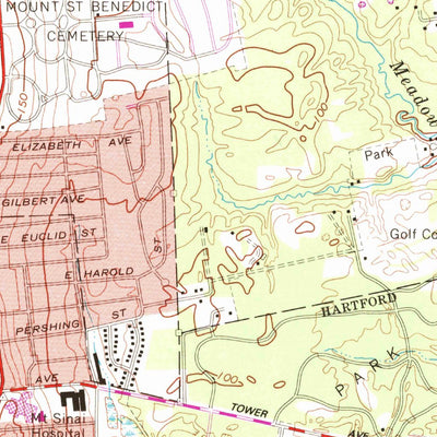 United States Geological Survey Hartford North, CT (1964, 24000-Scale) digital map