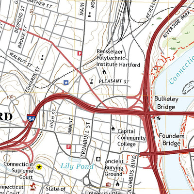 United States Geological Survey Hartford North, CT (2021, 24000-Scale) digital map