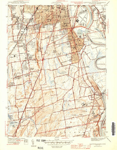 United States Geological Survey Hartford South, CT (1944, 31680-Scale) digital map