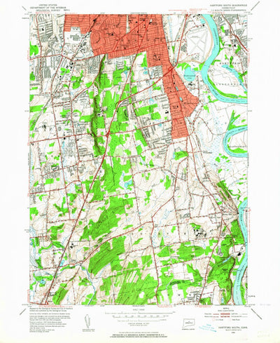 United States Geological Survey Hartford South, CT (1952, 24000-Scale) digital map