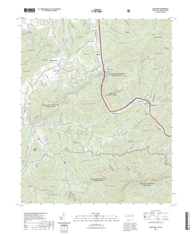 United States Geological Survey Hartford, TN (2022, 24000-Scale) digital map