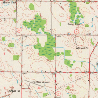 United States Geological Survey Hartford, WI (1959, 62500-Scale) digital map