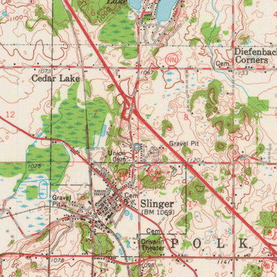 United States Geological Survey Hartford, WI (1959, 62500-Scale) digital map