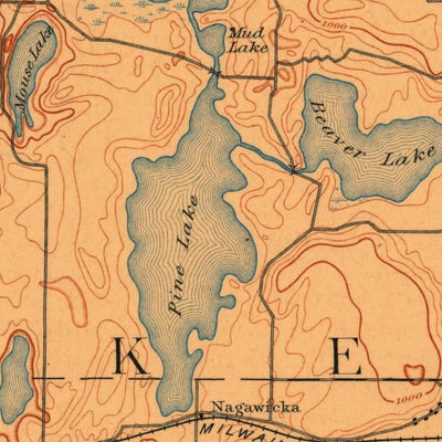 United States Geological Survey Hartland, WI (1892, 62500-Scale) digital map