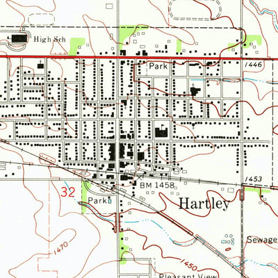 United States Geological Survey Hartley, IA (1970, 24000-Scale) digital map
