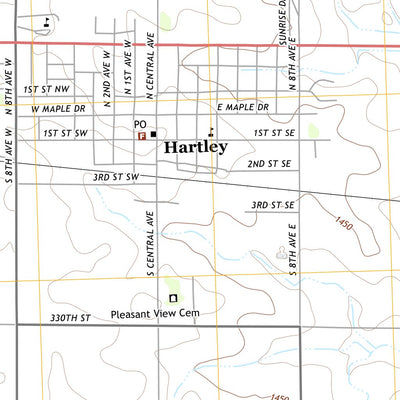 United States Geological Survey Hartley, IA (2013, 24000-Scale) digital map