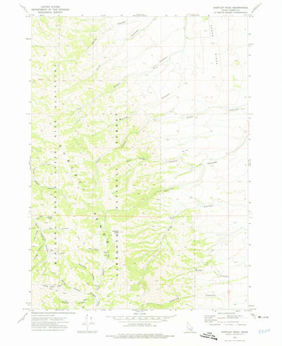 United States Geological Survey Hartley Peak, ID (1973, 24000-Scale) digital map
