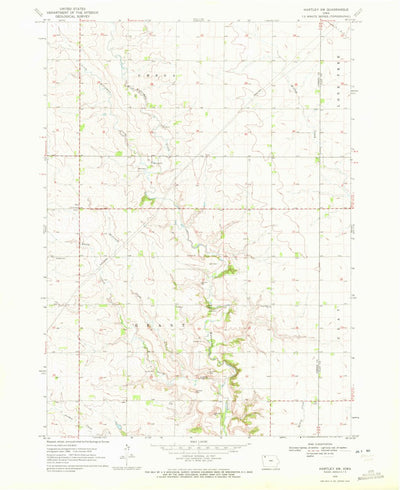 United States Geological Survey Hartley SW, IA (1970, 24000-Scale) digital map