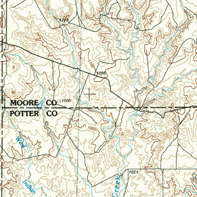 United States Geological Survey Hartley, TX (1985, 100000-Scale) digital map