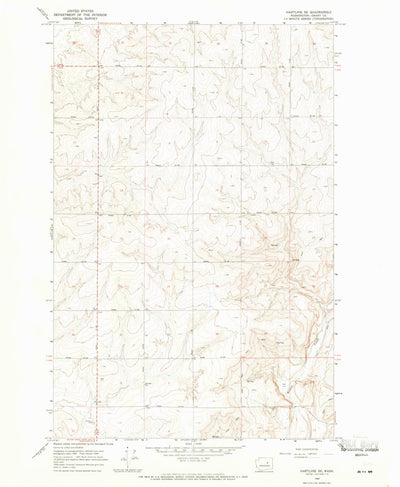United States Geological Survey Hartline SE, WA (1968, 24000-Scale) digital map