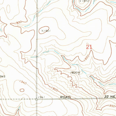 United States Geological Survey Hartline SE, WA (1968, 24000-Scale) digital map