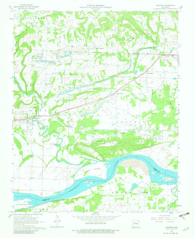 United States Geological Survey Hartman, AR (1961, 24000-Scale) digital map