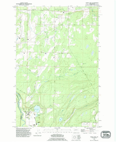 United States Geological Survey Harts Lake, WA (1990, 24000-Scale) digital map