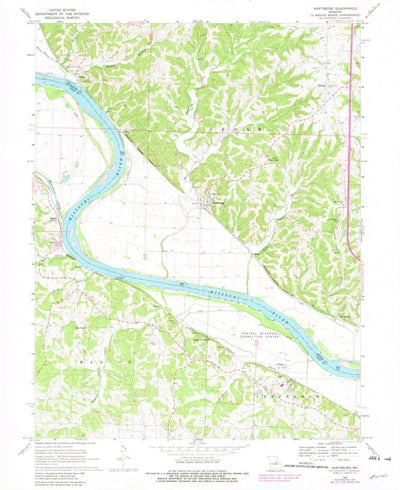 United States Geological Survey Hartsburg, MO (1969, 24000-Scale) digital map