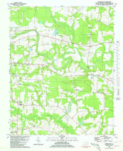 United States Geological Survey Hartsease, NC (1981, 24000-Scale) digital map