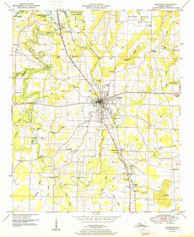 United States Geological Survey Hartselle, AL (1951, 24000-Scale) digital map