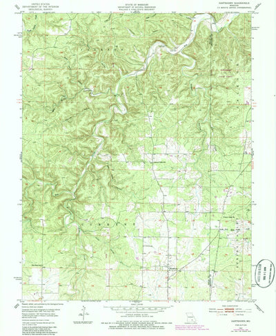 United States Geological Survey Hartshorn, MO (1951, 24000-Scale) digital map