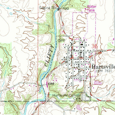 United States Geological Survey Hartsville, IN (1958, 24000-Scale) digital map