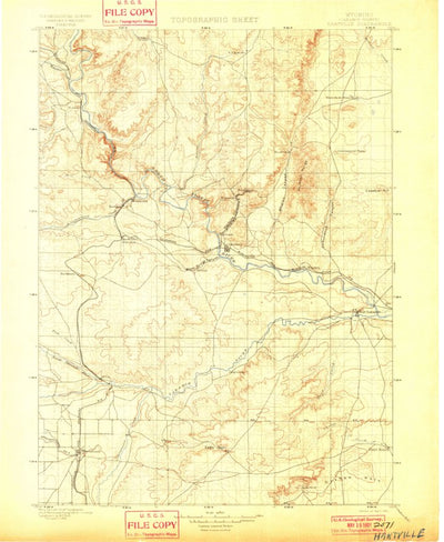 United States Geological Survey Hartville, WY (1901, 125000-Scale) digital map