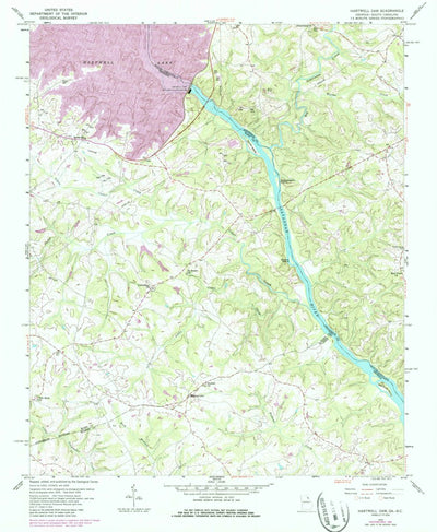 United States Geological Survey Hartwell Dam, GA-SC (1959, 24000-Scale) digital map