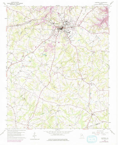 United States Geological Survey Hartwell, GA (1959, 24000-Scale) digital map