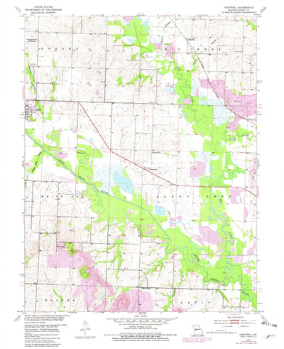 United States Geological Survey Hartwell, MO (1953, 24000-Scale) digital map