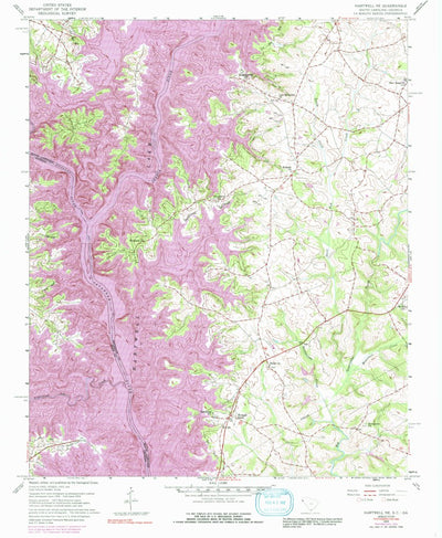 United States Geological Survey Hartwell NE, SC-GA (1959, 24000-Scale) digital map