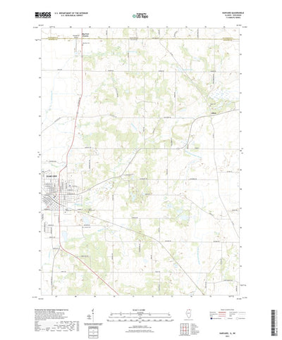 United States Geological Survey Harvard, IL (2021, 24000-Scale) digital map