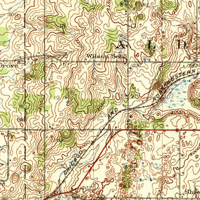 United States Geological Survey Harvard, IL-WI (1937, 62500-Scale) digital map