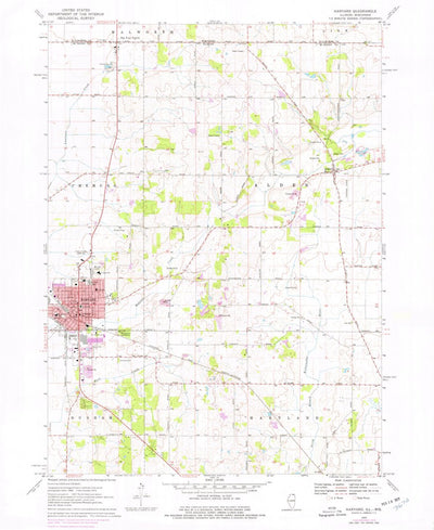 United States Geological Survey Harvard, IL-WI (1970, 24000-Scale) digital map