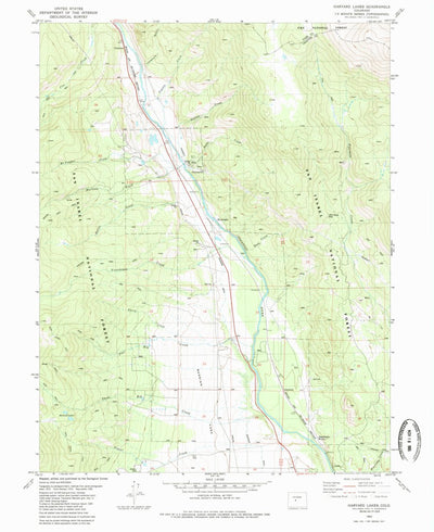 United States Geological Survey Harvard Lakes, CO (1982, 24000-Scale) digital map