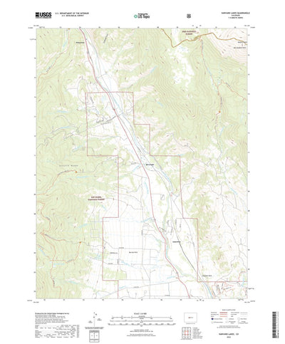 United States Geological Survey Harvard Lakes, CO (2022, 24000-Scale) digital map