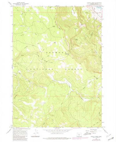 United States Geological Survey Harvey Creek, OR (1966, 24000-Scale) digital map