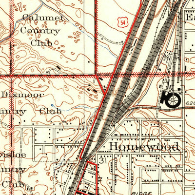 United States Geological Survey Harvey, IL (1929, 24000-Scale) digital map