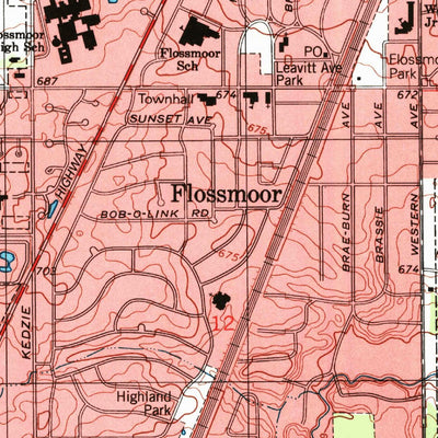 United States Geological Survey Harvey, IL (1998, 24000-Scale) digital map
