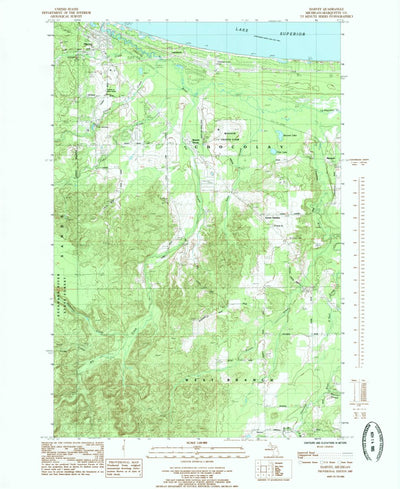 United States Geological Survey Harvey, MI (1985, 24000-Scale) digital map