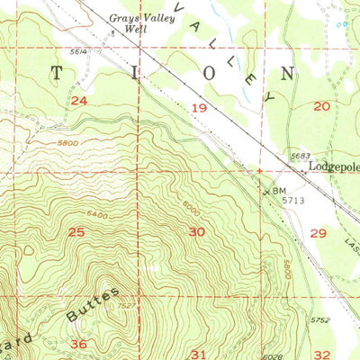 United States Geological Survey Harvey Mountain, CA (1956, 62500-Scale) digital map
