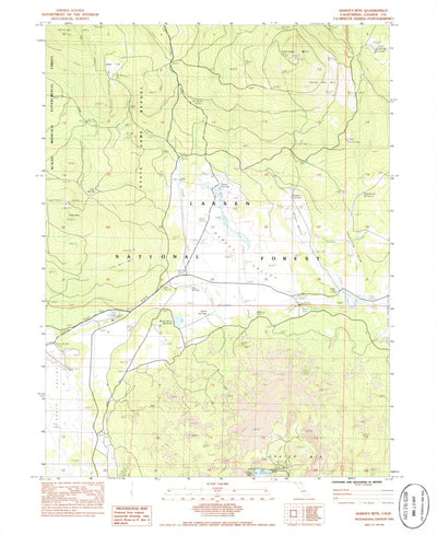 United States Geological Survey Harvey Mountain, CA (1983, 24000-Scale) digital map