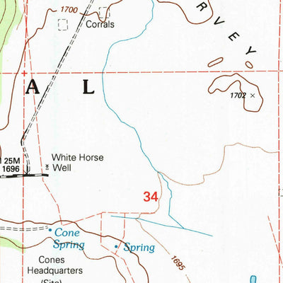 United States Geological Survey Harvey Mountain, CA (1995, 24000-Scale) digital map