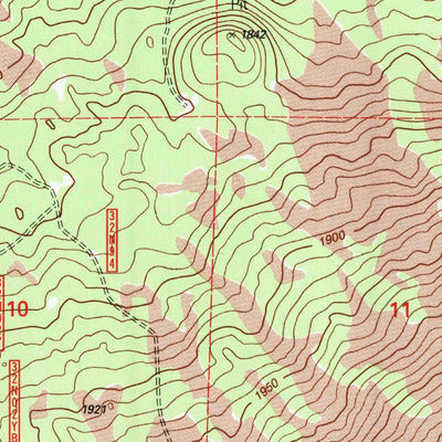United States Geological Survey Harvey Mountain, CA (1995, 24000-Scale) digital map
