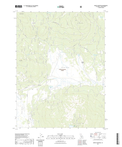 United States Geological Survey Harvey Mountain, CA (2021, 24000-Scale) digital map