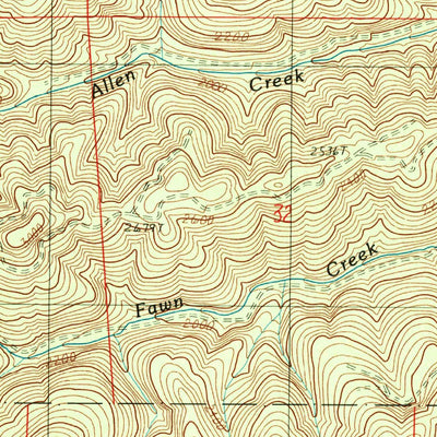 United States Geological Survey Harvey Mountain, OR (1989, 24000-Scale) digital map