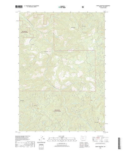 United States Geological Survey Harvey Mountain, OR (2020, 24000-Scale) digital map