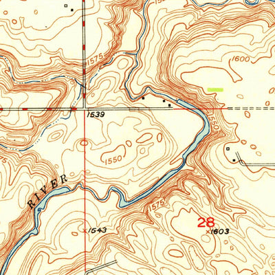 United States Geological Survey Harvey, ND (1951, 24000-Scale) digital map
