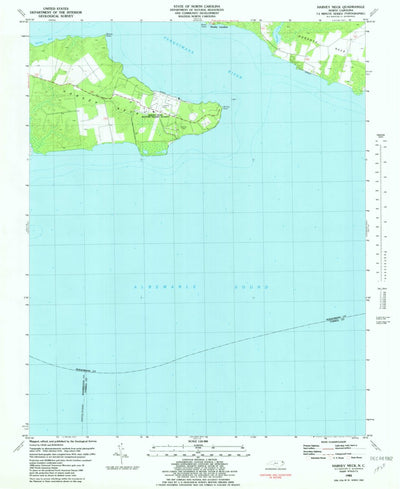 United States Geological Survey Harvey Neck, NC (1982, 24000-Scale) digital map