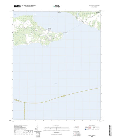 United States Geological Survey Harvey Neck, NC (2022, 24000-Scale) digital map