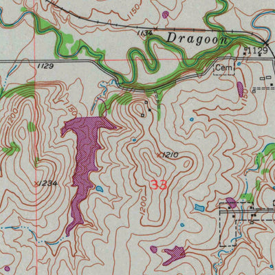 United States Geological Survey Harveyville, KS (1952, 24000-Scale) digital map